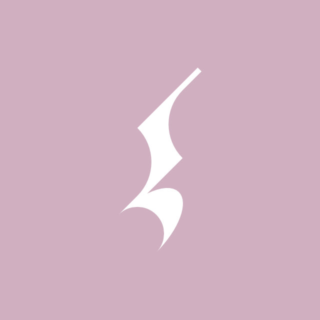 Kakonita logo — white quarter rest symbol on a light pink background